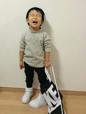 ３きょうだいさん（キッズ・90cm）の秋コーディネート