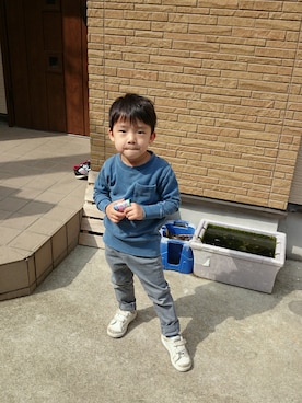 3きょうだいさん(キッズ・100cm)の春コーディネート