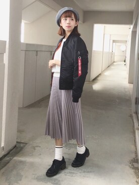 浅倉 まいさんの「【Ａｕｎｔ Marie's】アコーディオンプリーツスカート」を使ったコーディネート