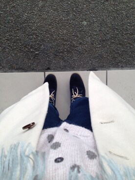 「サマンサ モスモス(Samansa Mos2)」｜「アイテム（チェスターコート）」を使った、さかな＊さん（レディース・158cm）の冬コーディネート