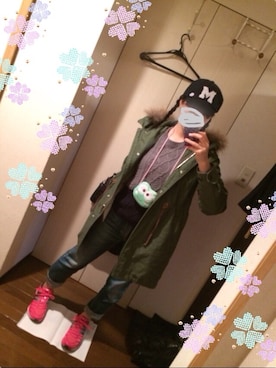 「green label relaxing（グリーンレーベルリラクシング）のアイテム（モッズコート）」を使った、小さいおじさんさん（レディース・160cm）の春コーディネート