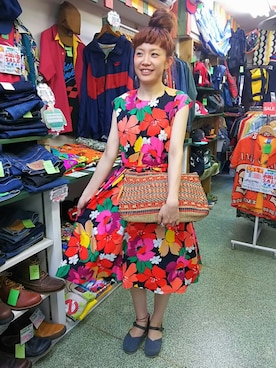 「dansko（ダンスコ）のアイテム（サンダル）」を使った、古着屋FunnyFace♪Ladysさん（レディース・168cm）の夏コーディネート