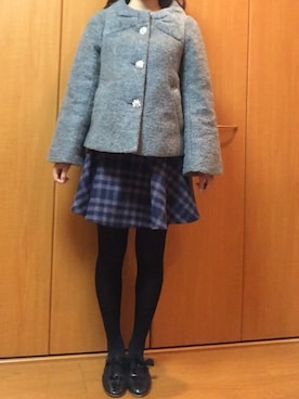 「リボンコート」｜sakikoさん（レディース・161cm）の冬コーディネート