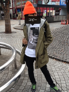「TOMMY（トミー）のアイテム（モッズコート）」を使った、crepemanさん（メンズ・175cm）の冬コーディネート