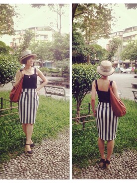 208さん（レディース・163cm）の夏コーディネート