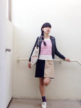 「keisuke kanda（ケイスケカンダ）のアイテム（Tシャツ/カットソー）」を使った、も も かさん（レディース・168cm）の秋コーディネート