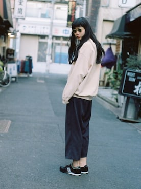 「CREEPのアイテム」を使った、も も かさん（レディース・168cm）の秋コーディネート