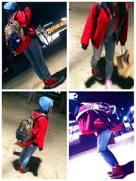 「アイテム（スタジャン）」を使った、yunaさん（レディース・148cm）の春コーディネート