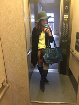 「Caffe（カフェ）のアイテム」を使った、mayさん（レディース・158cm）の春コーディネート