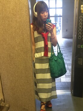 「A part by（アパートバイ）のアイテム（オールインワン・サロペット）」を使った、mayさん（レディース・158cm）の夏コーディネート