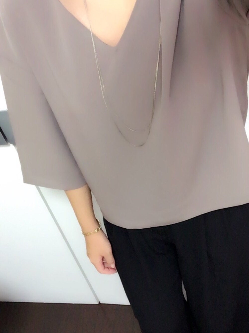 「UNIQLOのアイテム（シャツ/ブラウス、その他）」を使った、みきてぃさん（レディース・162cm）の秋コーディネートの1枚目の写真