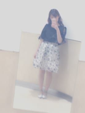 「MICOAMERI（ミコアメリ）のアイテム（シャツ/ブラウス）」を使った、瑞貴さん（レディース・158cm）の春コーディネート