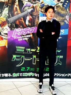 「Onitsuka Tiger × ANDREA POMPILIO（オニツカタイガーアンドレアポンピリオ）のアイテム」を使った、SaToShiさん（メンズ・182cm）の春コーディネート