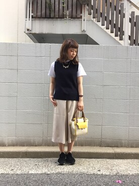 「CIAOPANIC（チャオパニック）のアイテム」を使った、KURUMIさん（レディース・153cm）の春コーディネート