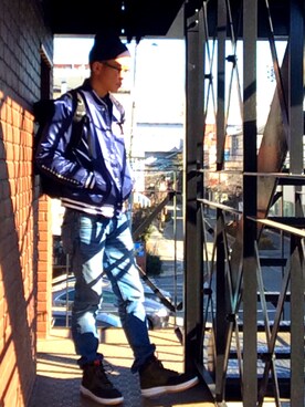 「アイテム（スタジャン）」を使った、タイスケさん（メンズ・177cm・30代）の冬コーディネート