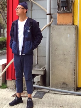 「MAGIC NUMBER（マジック ナンバー）のアイテム（帽子）」を使った、タイスケさん（メンズ・177cm）の秋コーディネート