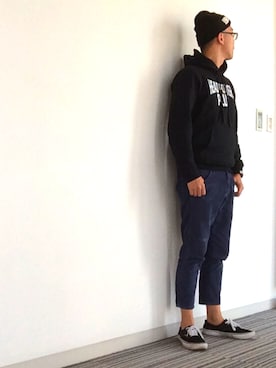 「HEAD PORTER PLUS（ヘッドポータープラス）のアイテム」を使った、タイスケさん（メンズ・177cm）の冬コーディネート