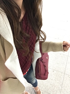 「Feroux（フェルゥ）のアイテム（バッグ）」を使った、h a r u ⁂さん（レディース・162cm）の秋コーディネート