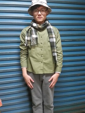 「MEIER.Q（マイヤーキュー）のアイテム」を使った、林弈廷さん（メンズ・163cm）の冬コーディネート