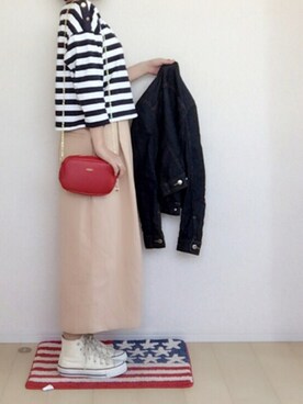 「A part by（アパートバイ）のアイテム（オールインワン・サロペット）」を使った、さにぃ。さん（レディース・153cm）の春コーディネート