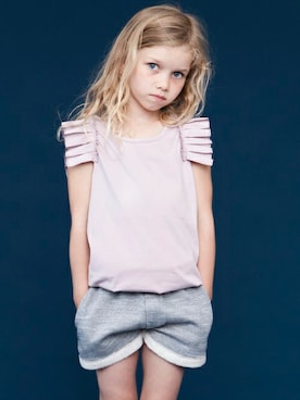 「アイテム（タンクトップ）」を使った、こどまーくさん（キッズ・100cm）の春コーディネート