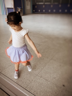 「seeds（シーズ）のアイテム」を使った、trinitybebeさん（キッズ・90cm）の夏コーディネート