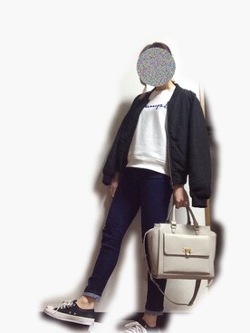 「YEVS（イーブス）のアイテム（ジャケット/アウター）」を使った、Yumaさん（レディース・156cm）の春コーディネート
