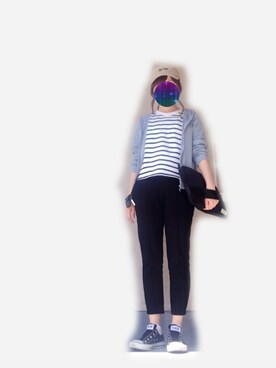 「YEVS（イーブス）のアイテム（バッグ）」を使った、Yumaさん（レディース・156cm）の春コーディネート