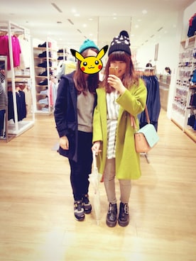 「New look（ニュールック）のアイテム（ニットキャップ/ビーニー）」を使った、Pikachu⚡️さん（レディース・158cm）の春コーディネート