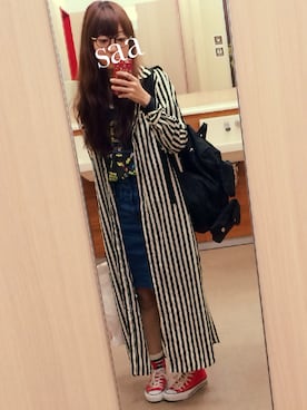 「アイテム（シャツワンピース）」を使った、sayaさん（レディース・155cm・20代）の春コーディネート