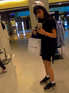 「AES（エーイーエス）のアイテム（帽子）」を使った、りんろんさん（レディース・162cm）の春コーディネート