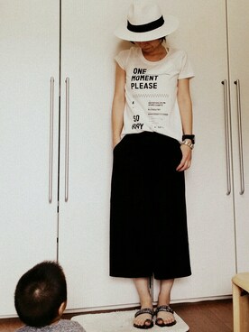 「coca（ANDEX shoes product）（コカ）のアイテム（帽子）」を使った、yucco.さん（レディース・155cm）の夏コーディネート