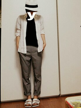 「coca（ANDEX shoes product）（コカ）のアイテム（帽子）」を使った、yucco.さん（レディース・155cm）の夏コーディネート