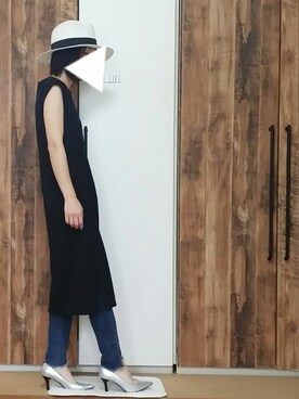 「coca（ANDEX shoes product）（コカ）のアイテム（帽子）」を使った、yucco.さん（レディース・155cm）の夏コーディネート