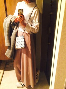 「オールスター」｜「アイテム（チェスターコート）」を使った、chika.さん（レディース・166cm）の春コーディネート