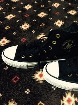 「CONVERSE（コンバース）のアイテム（スニーカー、ブラック系）」を使った、へっぷッさん（キッズ・90cm）の冬コーディネート