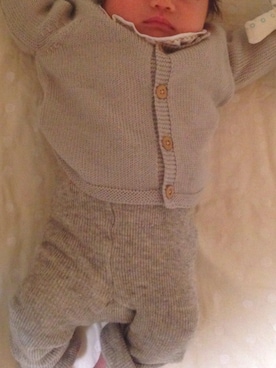 「PRISTINE BABY（プリスティンベビー）のアイテム」を使った、charlotteさん（キッズ・50cm）の冬コーディネート