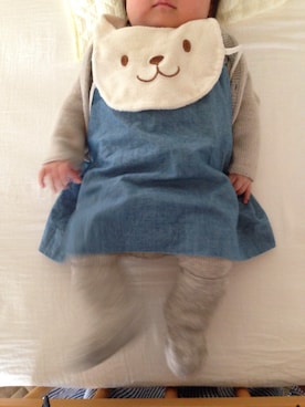 「PRISTINE BABY（プリスティンベビー）のアイテム」を使った、charlotteさん（キッズ・60cm）の春コーディネート