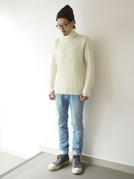 「Andersen-Andersen（アンデルセンアンデルセン）のアイテム」を使った、KNOCK OUT TANAKAさん（メンズ・173cm）の秋コーディネート