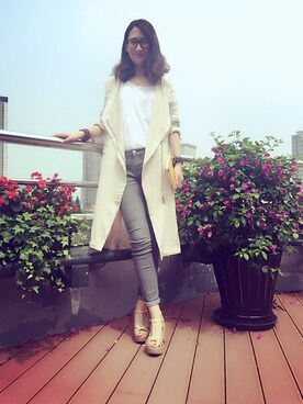 「autumn look」｜「アイテム（カバーオール）」を使った、阿卉さん（レディース・169cm）の秋コーディネート