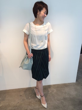 「春ワンピ」｜「アイテム（アクセサリー）」を使った、Yassanさん（レディース・166cm）の春コーディネート