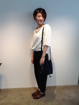 「アイテム（ドレスシューズ）」を使った、Yassanさん（レディース・166cm）の春コーディネート