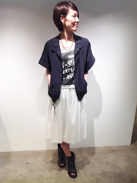 「アイテム（ナイロンジャケット）」を使った、Yassanさん（レディース・166cm）の春コーディネート