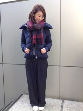 「Johnbull Private labo（ジョンブルプライベートラボ）のアイテム（ダウンジャケット/コート）」を使った、Yassanさん（レディース・166cm）の秋コーディネート