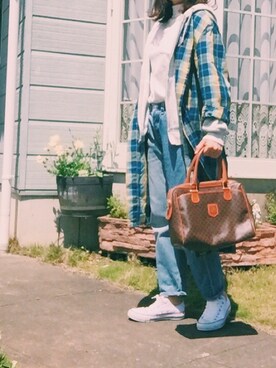 「CONVERSE（コンバース）のconverse（コンバース） ALL STAR OX（オールスターOX）（スニーカー）」を使った、ボーリーさん（レディース・157cm）の春コーディネート