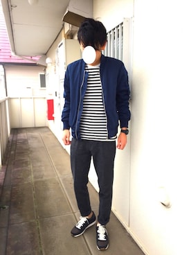 「SEVENDAYS=SUNDAY（セブンデイズサンデイ）のアイテム（ミリタリージャケット）」を使った、Hirokichiさん（メンズ・175cm）の秋コーディネート
