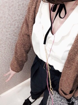 紫さん（レディース・159cm）の秋コーディネート