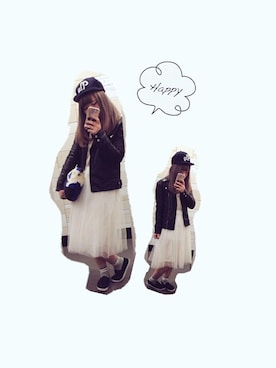 「アニオタ同盟」｜「アイテム（ライダースジャケット）」を使った、のぶちゃんさん（レディース・158cm）の春コーディネート