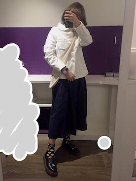 「GRANDMA MAMA DAUGHTER（グランマママドーター）のアイテム（その他アウター）」を使った、Mさん（レディース・158cm）の秋コーディネート