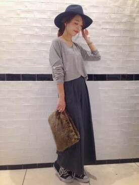 nanaさん（レディース・163cm）の冬コーディネート